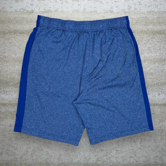 Vintage Y2K Reebok Gym Shorts Mens M Blue Polyester 9" Inseam - Picture 2 of 4